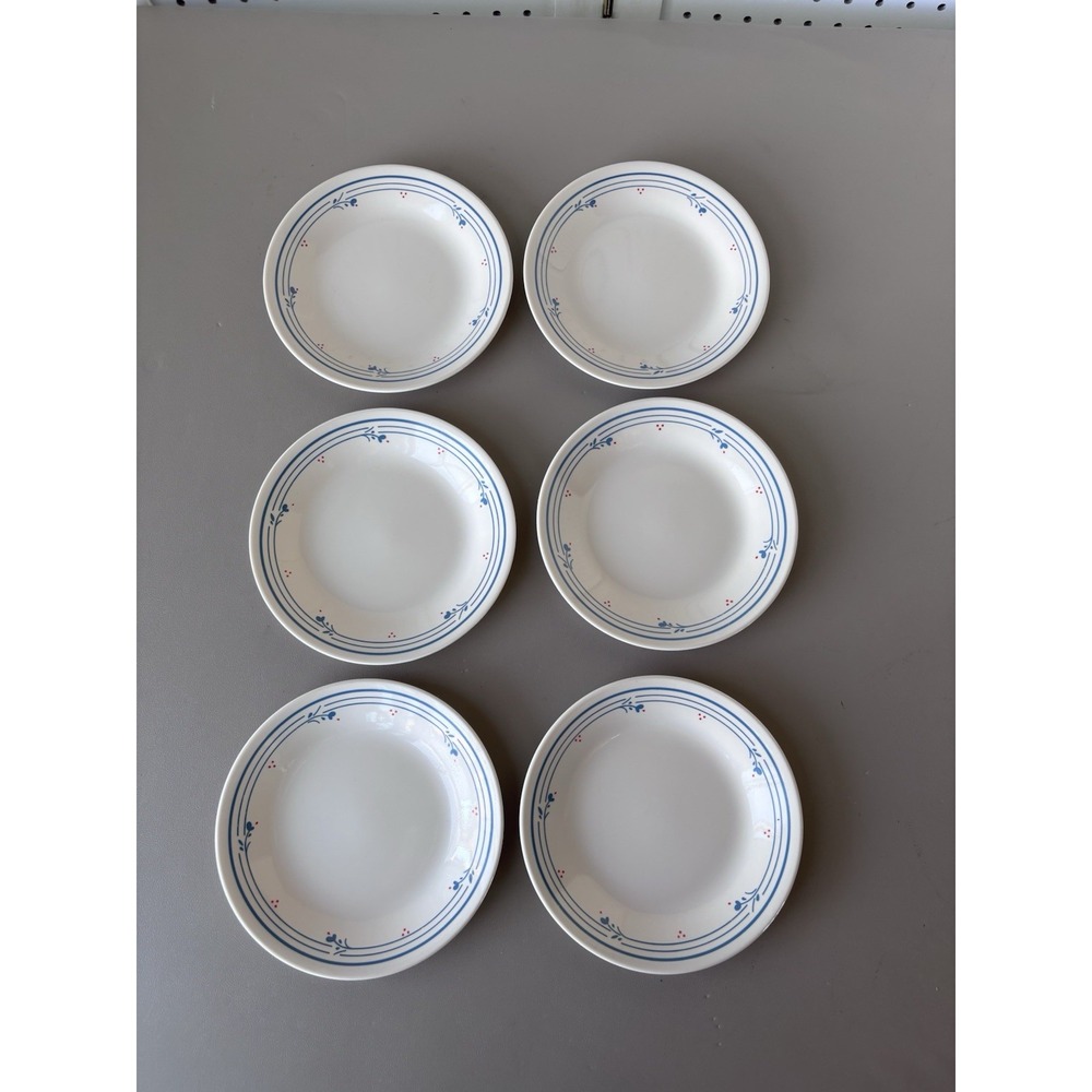 VTG Corelle Country Violets 6.5" Bread & Butter Plates Lot/6